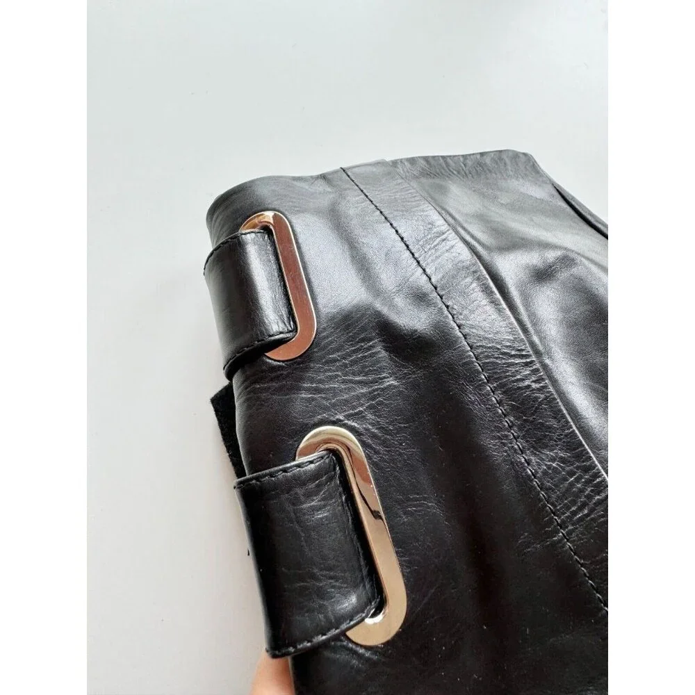 BALENCIAGA Astrogirl Black Leather TK Over The Knee Tall Wedge Boots, Size 39.5 - Picture 8 of 16